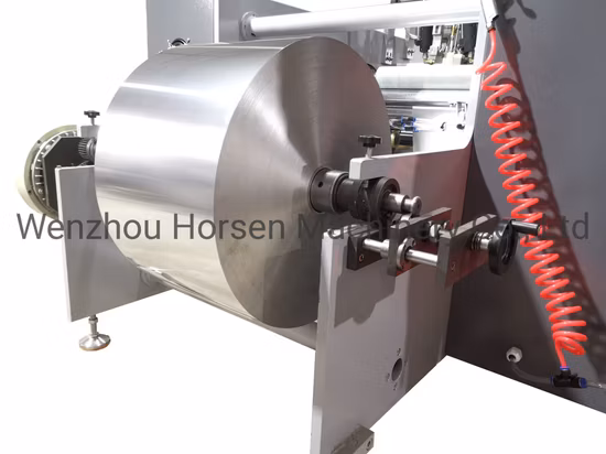 Automatic Aluminum Food Catering Foil Baking Paper Silicon Paper Thermal Paper Roll Slitter Rewinder with Auto Label and Hotmelt Glue China Factory Low Price